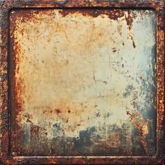 Rusty Retro Blank Vintage Metal Plate Grungy Textured Background for Signs or Designs