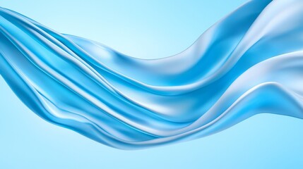 A blue and white wave of silk on a blue background
