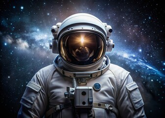 White Astronaut Product Photography: Space Suit, Helmet, Zero Gravity, Galactic Explorer, Cosmic Adventure, Lunar Landing, Planetary Mission