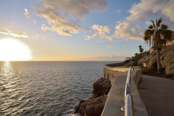 Sunset walk, on the seafront of Gran Canaria - Canary Islands