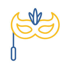 Christmas festive mask vector icon