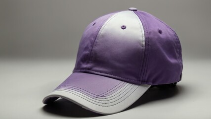 Fototapeta premium aesthetic purple baseball cap isolated on plain white background