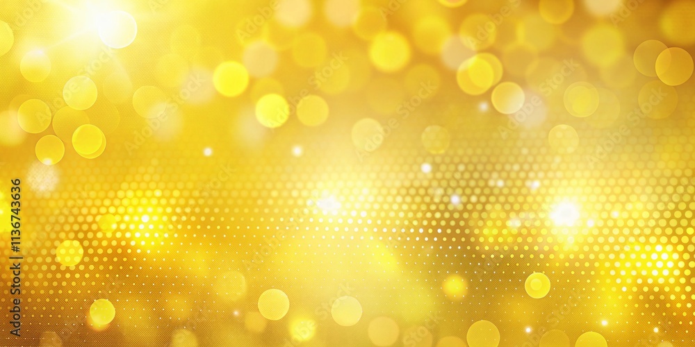 Poster yellow blurred background with halftone effect creating a soft and dreamy atmosphere for various cre