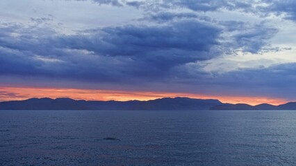 sunset over the sea