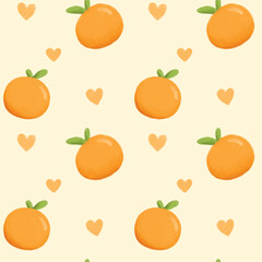 seamless pattern fresh orange