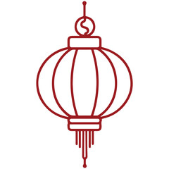Traditional Chinese lanterns for Lunar new year. red lamps festival 3d chinatown traditional realistic element vector