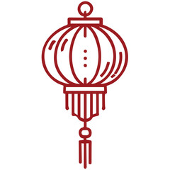 Traditional Chinese lanterns for Lunar new year. red lamps festival 3d chinatown traditional realistic element vector