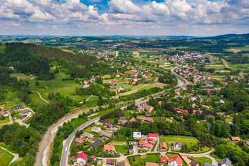 Wieś Biała Niżna w gminie Grybów. © Jacek