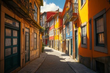 Ribeira District Porto Portugal At Sunset