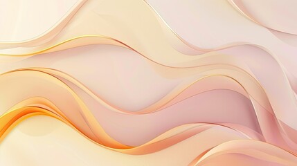 Obraz premium Abstract wavy design in soft pastel colors, ideal for backgrounds and graphic projects.