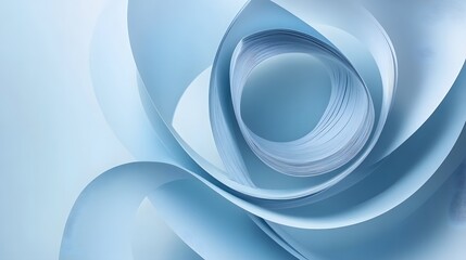 Fototapeta premium Abstract Blue Paper Swirls Create Dynamic Form