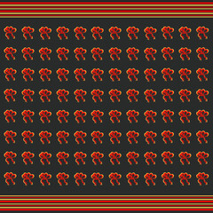 Classical illustration vintage sweet bow  seamless pattern for fabric