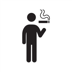 smoking zone icon silhouette vector arts 