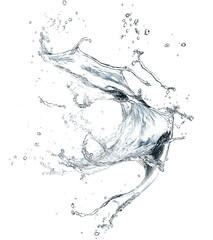 Blue water splash isolated on transparent background  png water splash