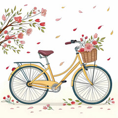 Fototapeta premium A bicycle is a two-wheeled vehicle powered by pedaling, used for transportation