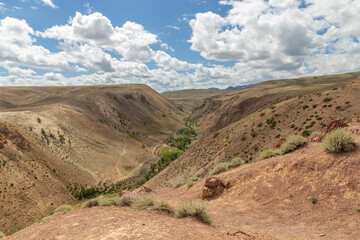 Kyzyl Chin valley, also called as Mars valley. Near Chagan Uzun village, Altai republic, Russia.