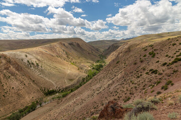 Kyzyl Chin valley, also called as Mars valley. Near Chagan Uzun village, Altai republic, Russia.