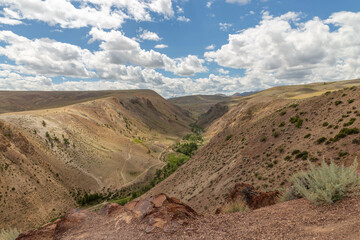 Kyzyl Chin valley, also called as Mars valley. Near Chagan Uzun village, Altai republic, Russia.