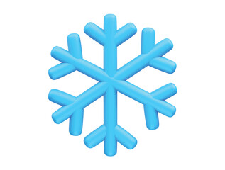 Fototapeta premium Snowflake Icon illustration 3d render