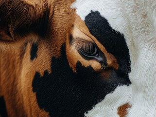 Cowhide texture background, cow leather with fur as the backdrop