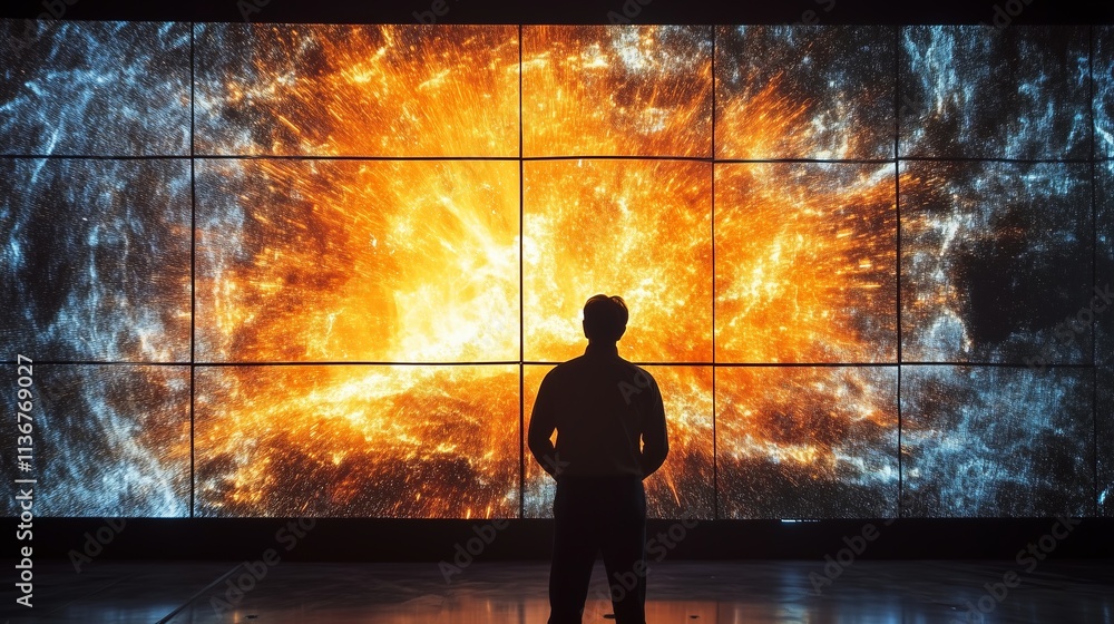 Poster dynamic meteorite display in cosmic environment