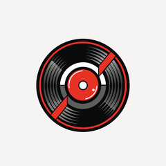 Vinyl record Isolated vector illustration