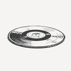 Fototapeta premium Realistic vinyl record. Vector, record for gramophone. Classic vinyl record for music Isolated vector illustration