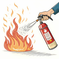 A fire extinguisher is a portable device used to put out small fires