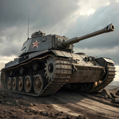 A heavy tank is a heavily armored military vehicle equipped with powerful weapons