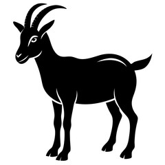 silhouette of a goat