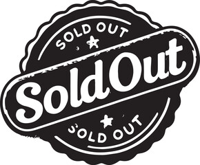 sold out - - rubber stamp - vector illustration
