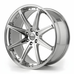 Obraz premium An isolated alloy wheel rim features a lightweight, durable design,