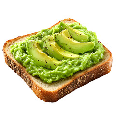 Delicious avocado toast with fresh avocado slices on whole grain bread, garnished with seeds and herbs, perfect for a healthy breakfast.
