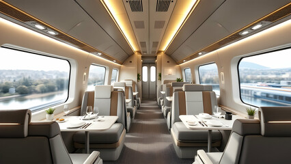 Obraz premium Luxury Train Interior 