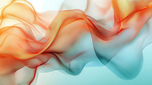 A long, flowing piece of fabric with a blue and green stripe