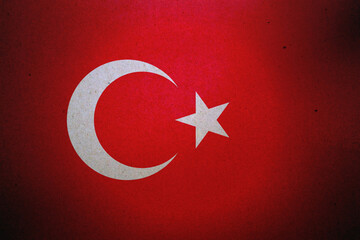 Obraz premium Turkish Flag on a paper