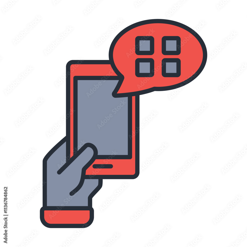 Poster mobile app icon. vector.editable stroke.linear style sign for use web design,logo.symbol illustratio