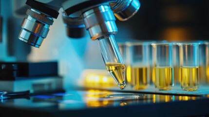 Microscopic Scientific Analysis in Medical Research Laboratory