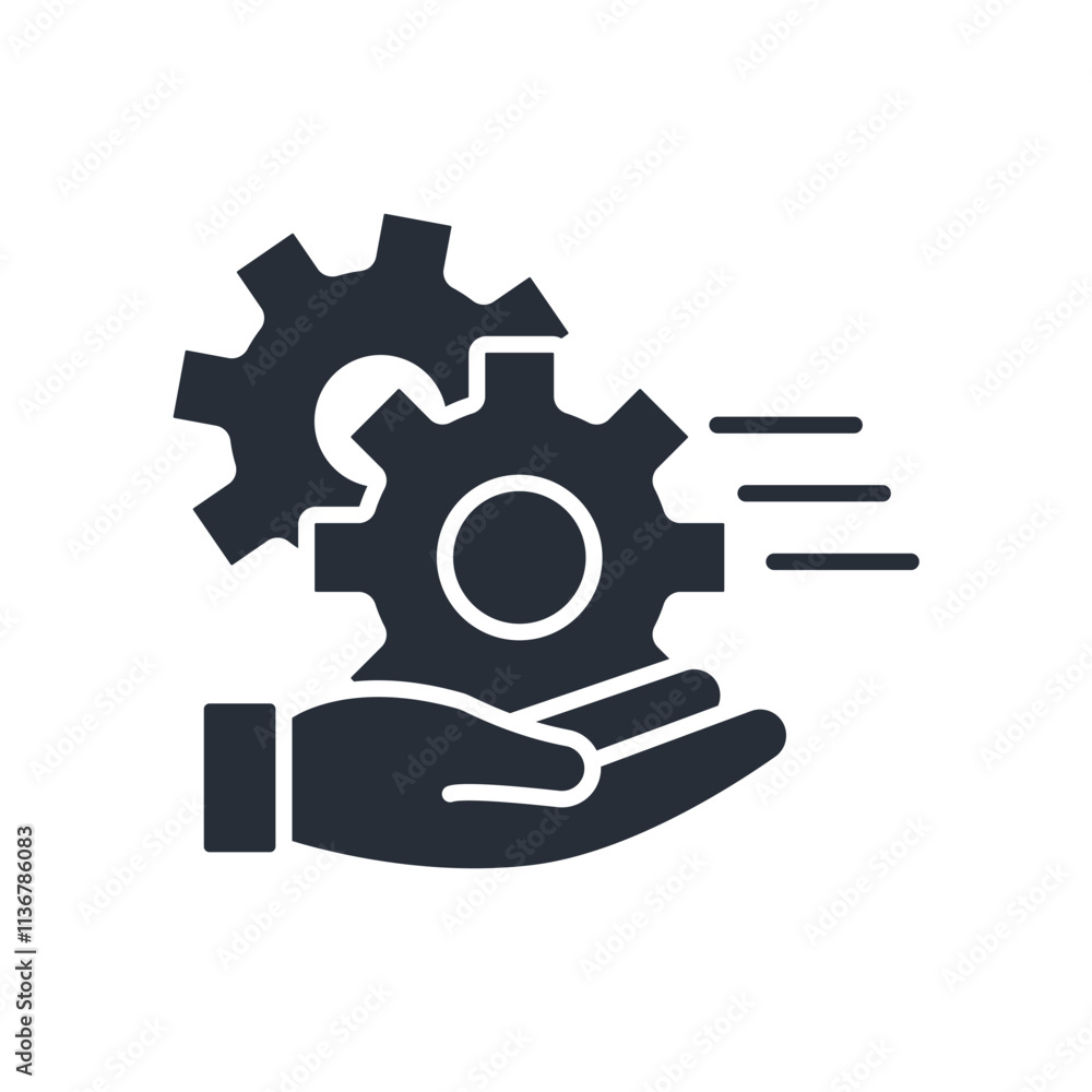 Poster on demand service icon. vector.editable stroke.linear style sign for use web design,logo.symbol illu