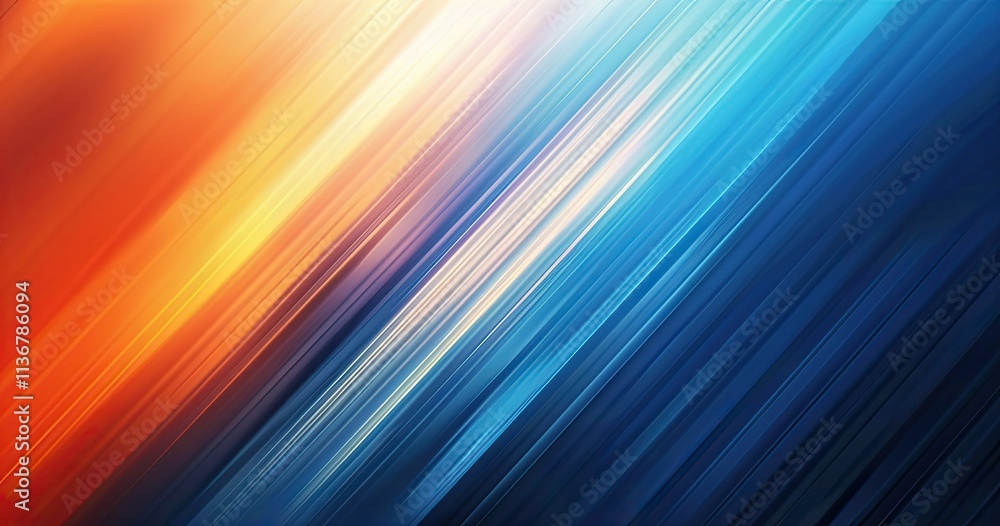 Poster a vibrant abstract background featuring diagonal lines in warm and cool tones.