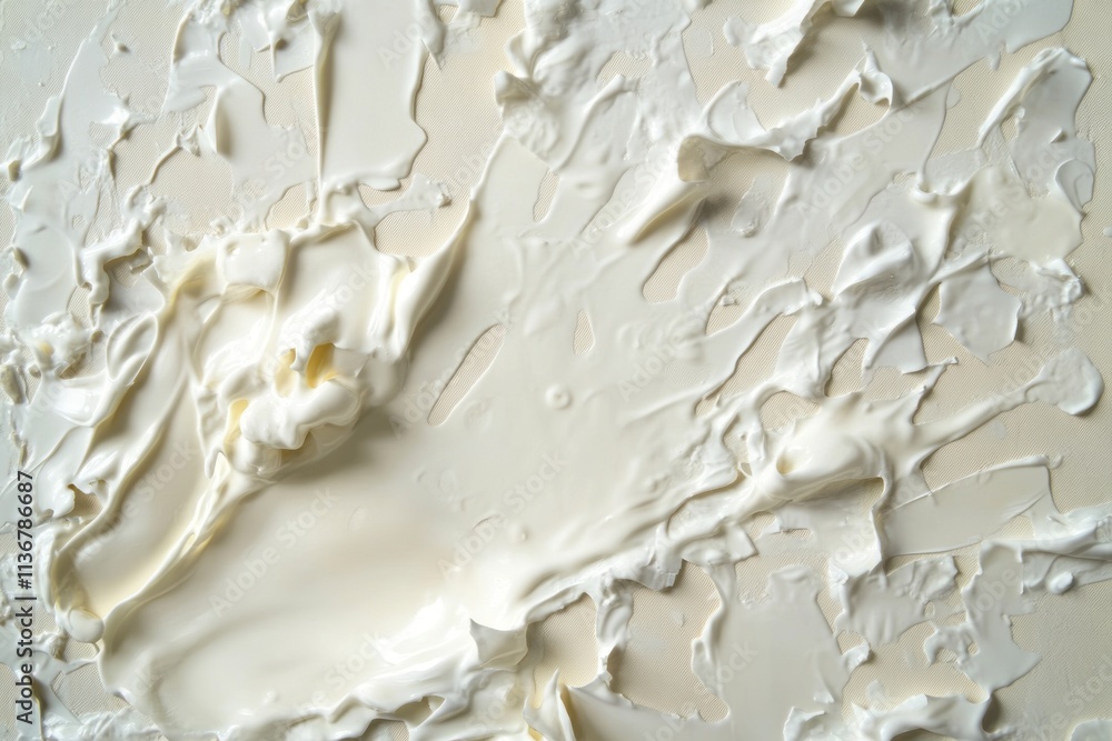 Poster dynamic texture of splashing milk creating captivating patterns on a neutral background
