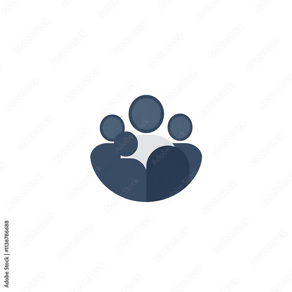 Poster teamwork and unity: a simple yet powerful icon representing the strength and connectedness of a grou