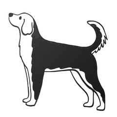 Clean Dog Silhouette Vector Art