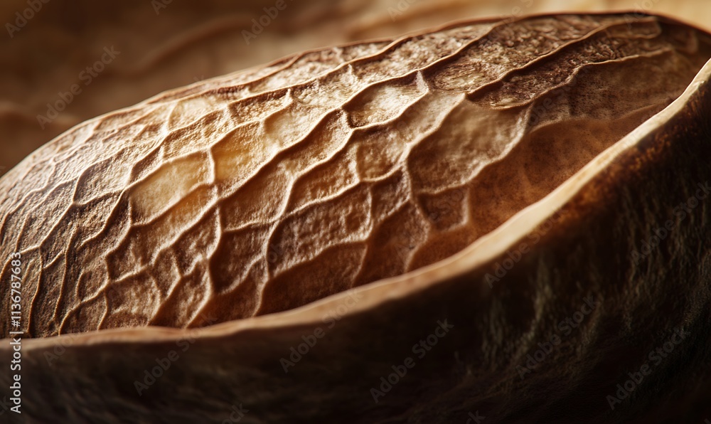 Poster closeup of a peanut inside its shell