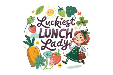 Fototapeta premium Lunch Lady Sublimation Bundle