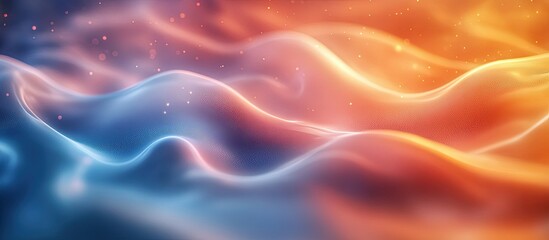 Obraz premium Abstract blue and orange wave background.