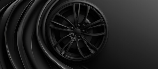 Black car tire textured pattern. Illustration as design element for web page backgrounds and slide show presentation templates 