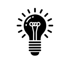 Illuminated Idea: A Bold Lightbulb Icon 