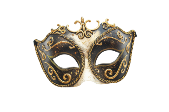 An Opera Mask, Isolated on a Transparent Background, Ideal for Theater, Masquerade, or Costume-Themed Designs
