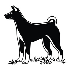 Elegant Silhouette of a Dog in Vector Format